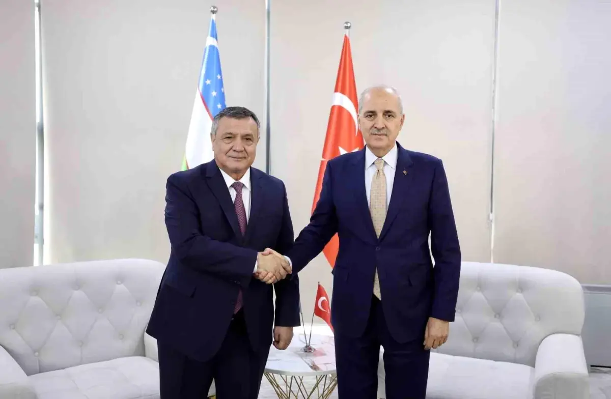 TBMM Başkanı Kurtulmuş, Özbekistan Ali Meclisi Başkanı İsmailov ile Buhara’da Buluştu