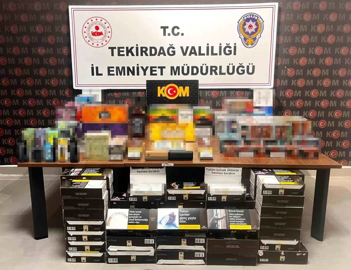 Tekirdağ’da Dev Kaçakçılık Operasyonu: 383 Bin Makaron ve 12 Şüpheli Gözaltında