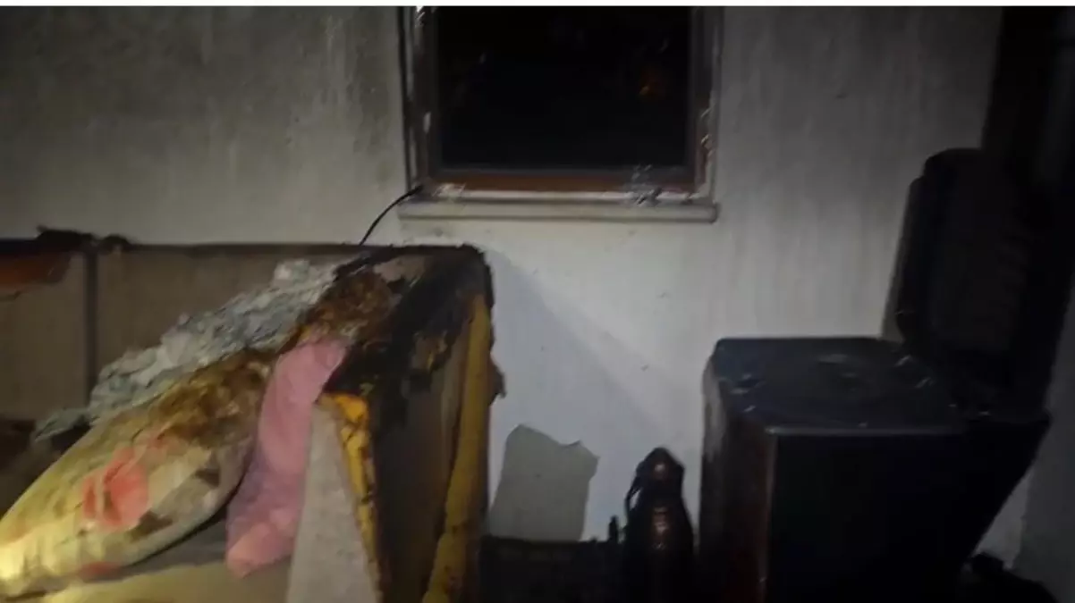 Villanın müştemilatında çıkan yangın söndürüldü