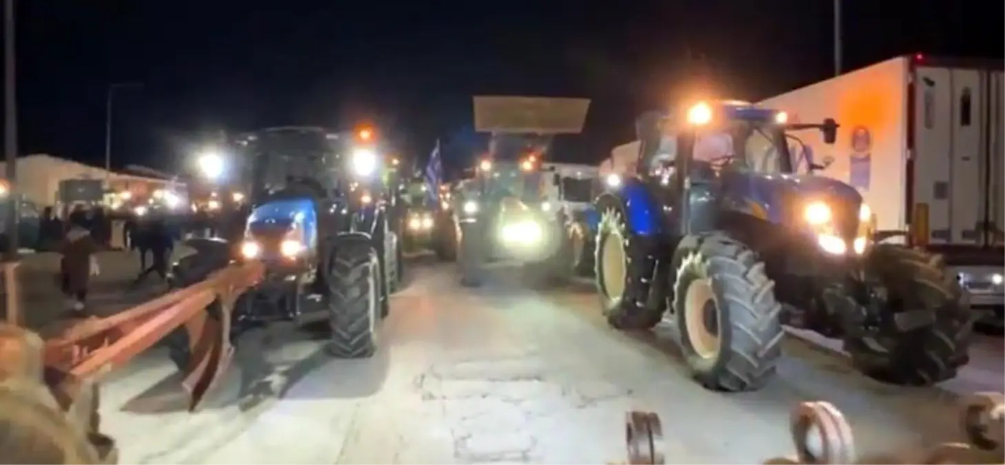 Yunan Çiftçilerin Protestosu Sınırda Aksamalara Yol Açtı